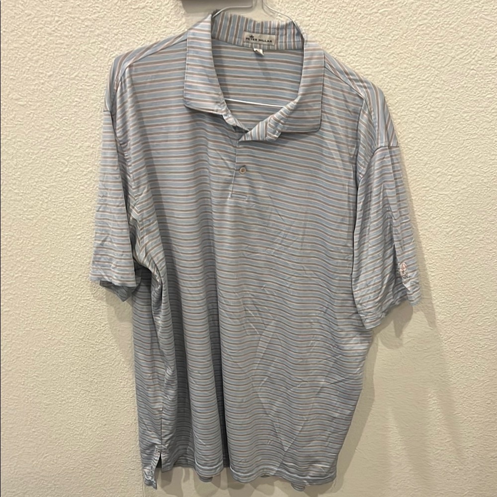 Peter Millar Blue Polo Shirt Lightweight Fabric